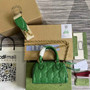 Gucci �?02251 GG Matelassé leather mini bag green