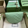 Gucci 746431 GG Marmont matelassé chain mini bag in green leather - Default Title - View 2