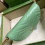 Gucci 746431 GG Marmont matelassé chain mini bag in green leather - Default Title - View 6