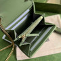 Gucci 725219 Blondie medium chain wallet in green leather