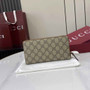 Gucci GG Emblem zip around wallet, 821207 in brown fabric - Default Title - View 3
