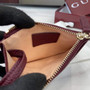 Gucci GG Marmont zip key pouch 837966 in Rosso Ancora red and pink