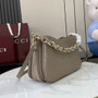 Gucci GG Emblem mini shoulder bag 815263 in taupe GG leather