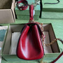 Gucci �?03848 Horsebit 1955 top handle bag red leather