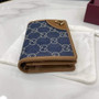 Gucci GG Emblem mini wallet, 820692 in blue and ivory GG denim - Default Title - View 5