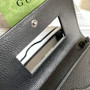 Gucci ‎497985 GG Marmont mini chain bag Black leather - 8"W x 5"H x 1.5"D / Black - View 7