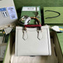 Gucci 702721 Diana Small Tote Bag Beige Leather
