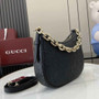 Gucci GG Emblem small shoulder bag 815409 in black GG leather