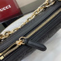 Gucci GG Emblem small shoulder bag 815409 in black GG leather