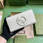 Gucci Blondie zip-around wallet 760312 in beige leather
