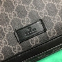 Gucci 495909 GG Supreme diaper bag black leather