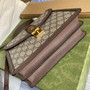 Gucci ‎‎‎�?51055 Ophidia small top handle bag with Web brown