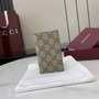 Gucci GG Emblem bi-fold card case, 821209 in beige fabric - Default Title - View 1
