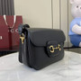 Gucci Horsebit 1955 Aura small shoulder bag, 847063 black leather