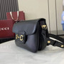 Gucci Horsebit 1955 Aura small shoulder bag, 847063 black leather