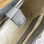 Gucci �?31685 GG Matelassé leather medium tote gray leather