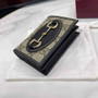 Gucci Horsebit 1955 card case wallet, 621887 in black fabric - Default Title - View 4
