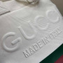 Gucci canvas tote bag with embossed detail 779510 in natural canvas