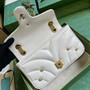 Gucci GG Marmont Small Shoulder Bag 443497 Beige Matelassé Leather - Default Title - View 8