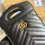 Gucci �?99756 GG Marmont top handle mini bag black leather