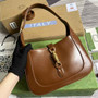 Gucci ‎636709 Jackie 1961 small shoulder bag brown leather - Default Title - View 1