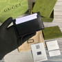 Gucci GG Marmont card case 657588 black leather Silver - W11cm x H7cm / black - View 2