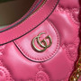 Gucci �?39709 GG Matelassé small shoulder bag in plum leather