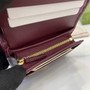 Gucci Horsebit 1955 card case wallet, 621887 in wine red leather