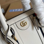 Gucci 715772 Small top handle bag with Double G White leather - W27cm x H18cm x D14cm / White - View 5