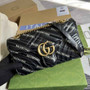 Gucci 443497 GG Marmont small shoulder bag black