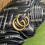 Gucci 443497 GG Marmont small shoulder bag black