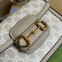 Gucci 658574 Horsebit 1955 GG mini bag Beige and white GG Supreme canvas