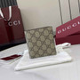 Gucci GG Emblem bi-fold wallet, 821206 in beige fabric - Default Title - View 1