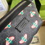 Gucci �?75181 GG belt bag with Bee print Black leather