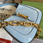 Gucci 699651 ‎Jackie 1961 mini shoulder bag Blue patent leather - W19cm x H13cm x D3cm / Blue - View 9