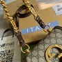 Gucci 724645 Blondie mini shoulder bag GG Beige