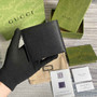 Gucci �?28726 GG Marmont leather bi-fold wallet black gold