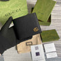 Gucci �?28726 GG Marmont leather bi-fold wallet black gold