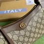 Gucci �?35145 Ophidia small handbag Brown leather