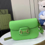 Gucci Horsebit 1955 shoulder bag 602204 in green leather