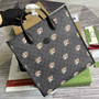 Gucci �?74155 Medium tote with Interlocking G tiger Black GG Supreme canvas