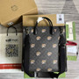 Gucci �?74155 Medium tote with Interlocking G tiger Black GG Supreme canvas