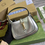 Gucci 675799 Jackie 1961 mini GG shoulder bag Silver leather