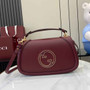Gucci Blondie medium top handle bag 815716 in red smooth leather