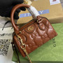 Gucci �?02251 GG Matelassé leather mini bag light brown