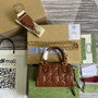 Gucci �?02251 GG Matelassé leather mini bag light brown