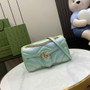 Gucci GG Marmont Small Shoulder Bag 443497 Green Leather - Default Title - View 1