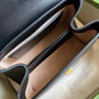 Gucci �?03848 Horsebit 1955 top handle bag black leather