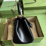 Gucci �?03848 Horsebit 1955 top handle bag black leather