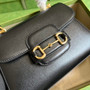 Gucci ‎703848 Horsebit 1955 top handle bag black leather - Default Title - View 5
